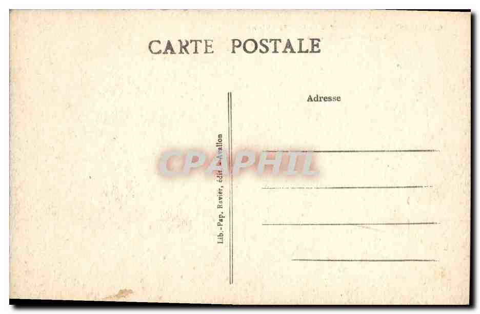 CPA Avallon Ancien Rempart La Tour Bourdelaine Vue prise des Chaumes  — Rückseite