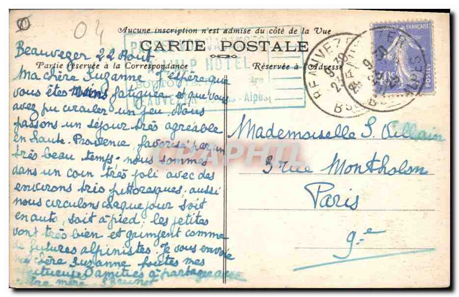 CPA Les Alpes Pittoresque Haute Vallee du Verdon Colmars les Alpes Station estivale (alt 1250) Fort  — Rückseite