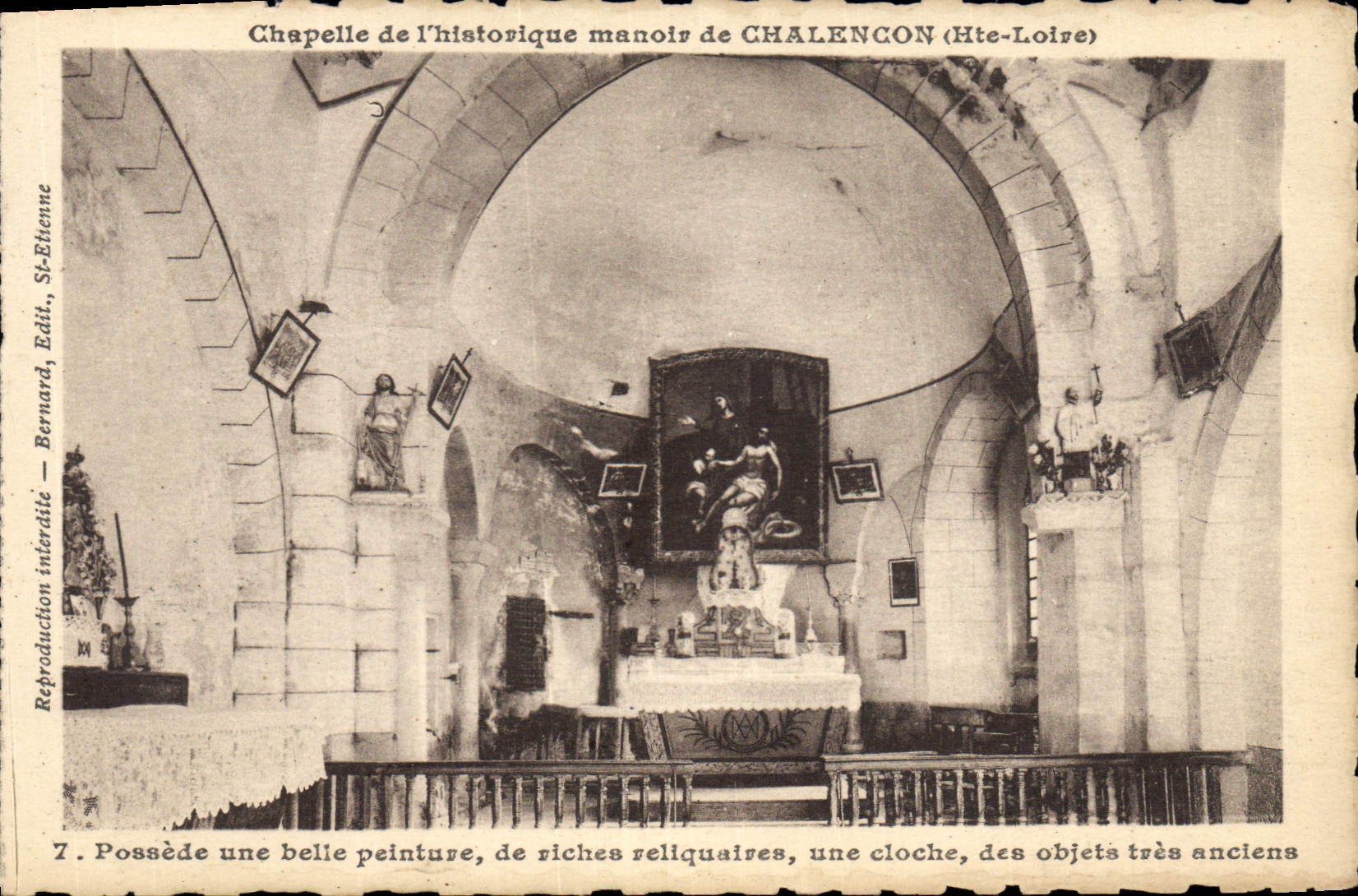 CPA Chapelle de l'historique manoir de Chalencon (Hte Loire)