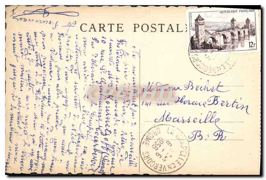 CPA Chapelle de l'historique manoir de Chalencon (Hte Loire) — Rückseite