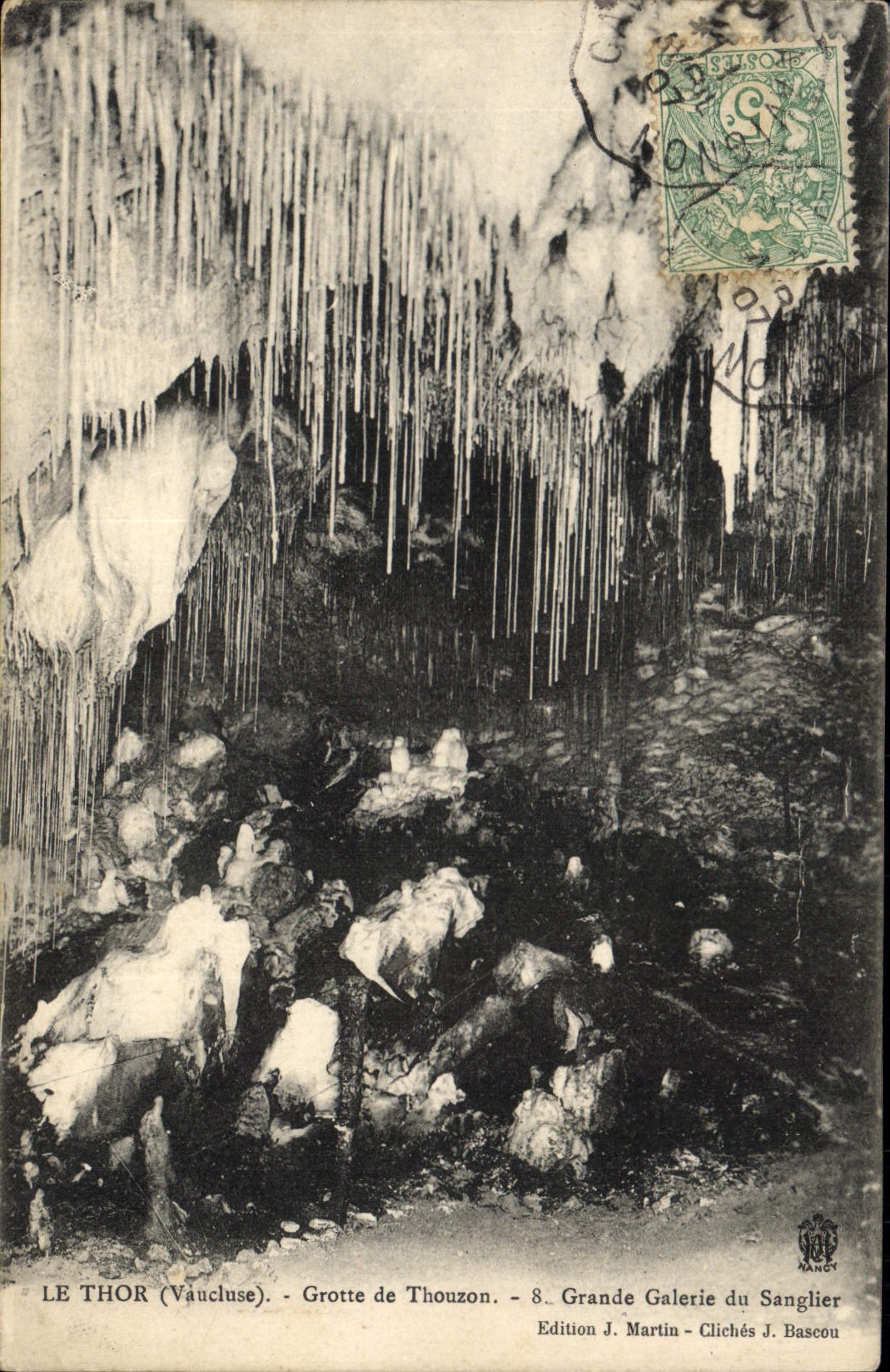 LE THOR (Vaucluse) - Grotte de Thouzon - 8. Grande Galerie du Sanglier - Edition J. Martin - Clichés J. Bascou