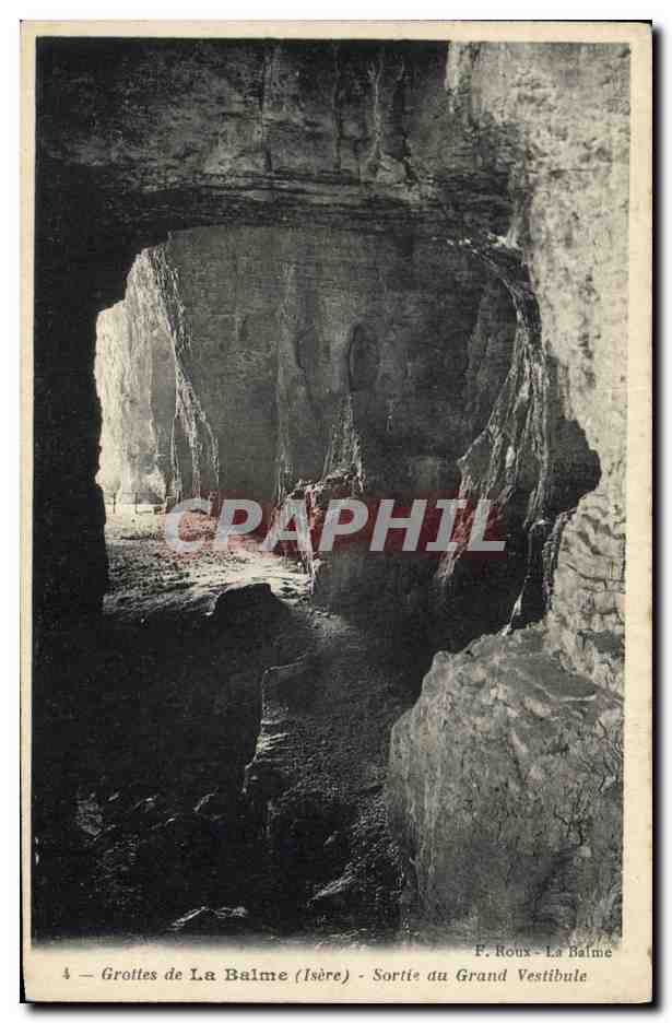 CPA Grottes de la Balme (Isere) Sortie au grand vestibule 