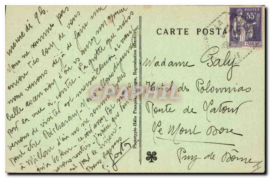 CPA L'Aven Armand Dans la foret vierge Les Cypres  — Rückseite