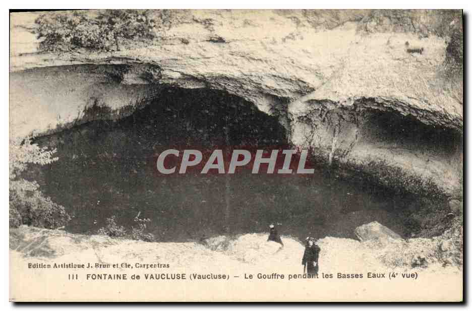CPA Fontaine de Vaucluse Le gouffre pendant les Basses Eaux (4 vue) 