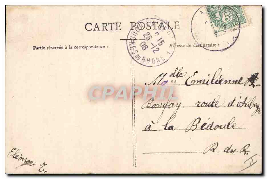 CPA Fantaisie Poupee  Vive le Bonhomme Noel  — Rückseite
