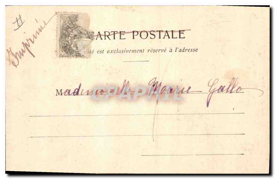 CPA Fantaisie Poupee  Femme Militaria Pioupiou et Nourrice Riposte  — Verso