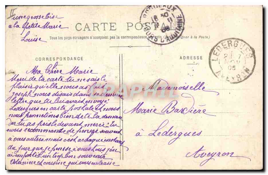 CPA Fantaisie Poupee  La poupee voyageuse Tandis qu'a laver gentiment Georgette s'etait occupee Elle — Verso