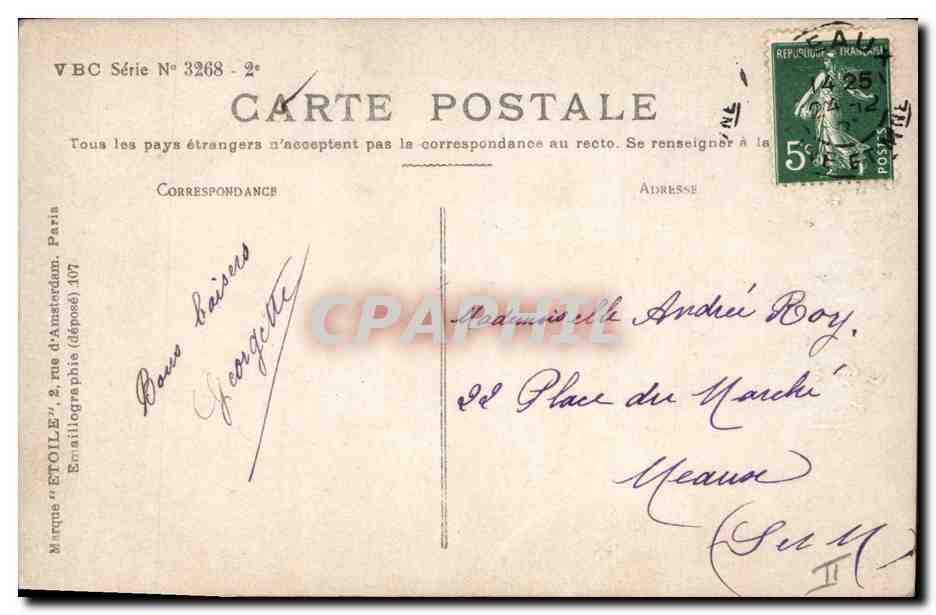 CPA Fantaisie Poupee  Joyeux Noel  — Verso