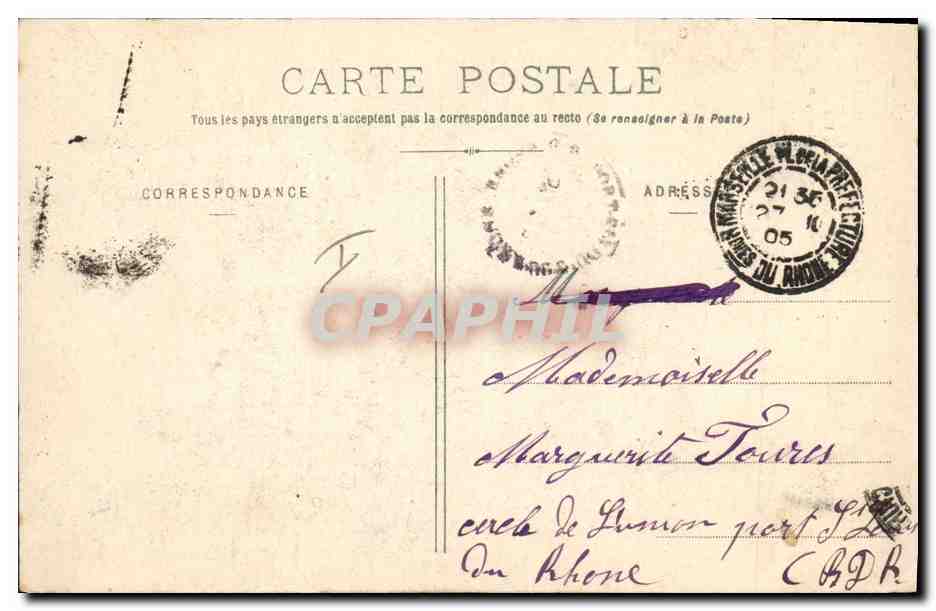 CPA Fantaisie Poupee  La poupee voyageuse La barque en longeant la prairie Vint s'ecoucher pres d'un — Rückseite