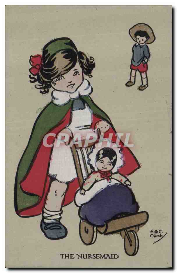 CPA Fantaisie Poupee  The Nursemaid 