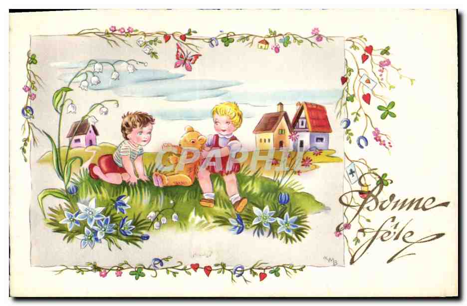 CPA Fantaisie Poupee  Bonne fete 