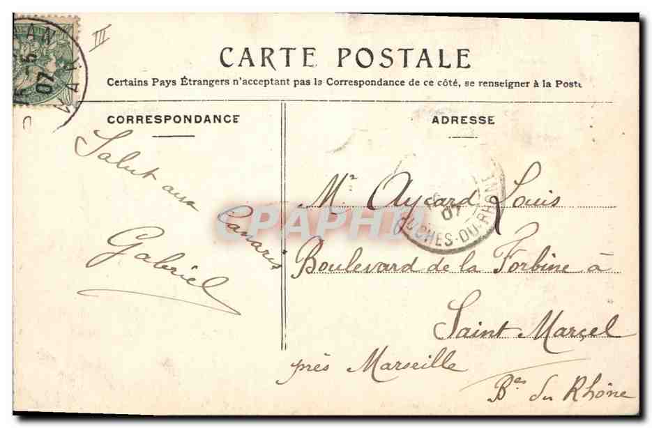 CPA Draguignan Cour d'Assise  — Verso