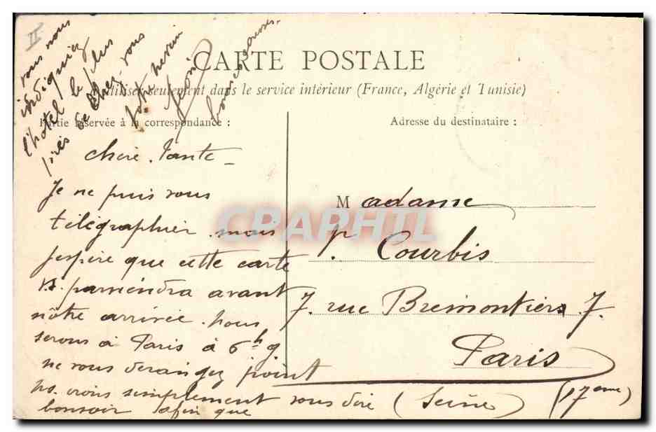 CPA Dijon Palais de Justice  — Verso