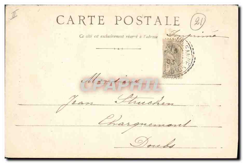 CPA Dijon Palais de Justice  — Verso