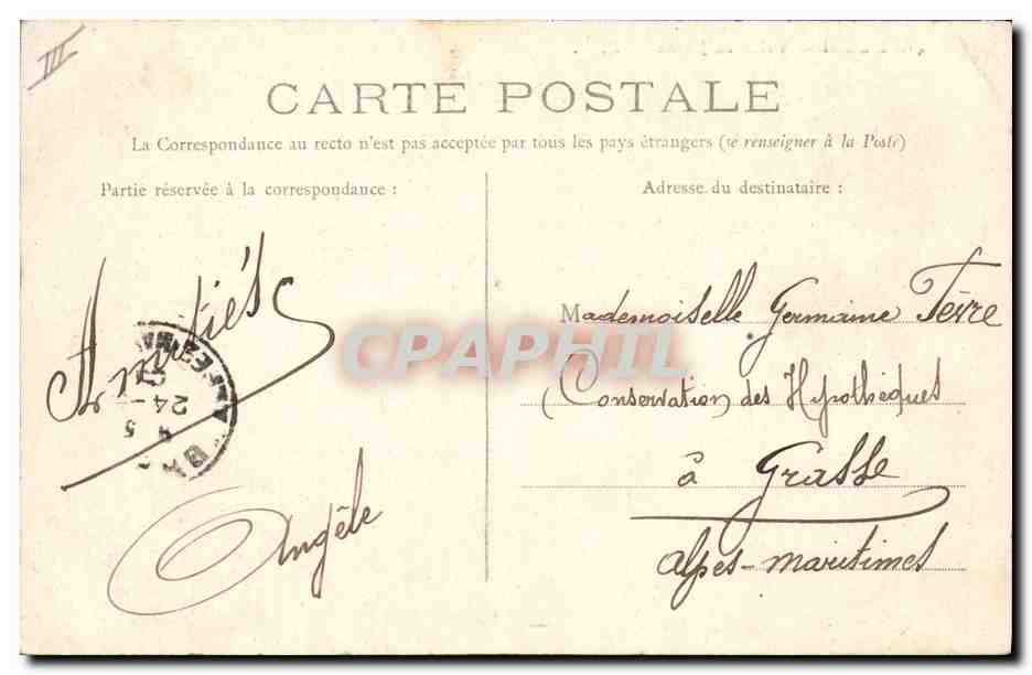 CPA Douai Palais de Justice Tramway — Verso