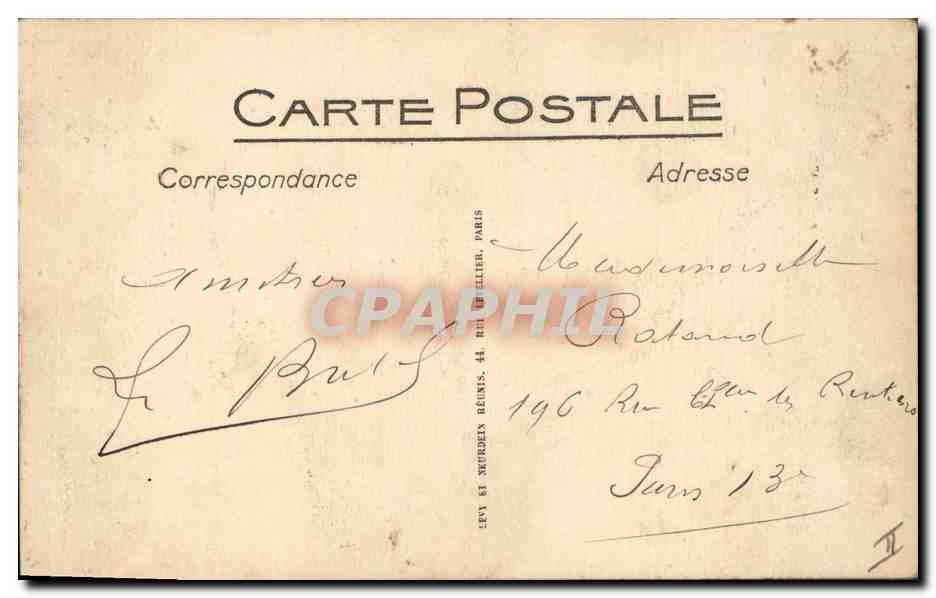 CPA Dunkerque Le Palais de Justice  — Verso
