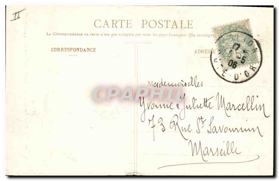 CPA Dijon Palais de Justice La 1re Chambre  — Verso