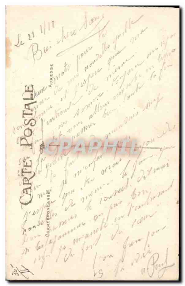 CPA Epernay Le Palais de Justice Militaria — Verso
