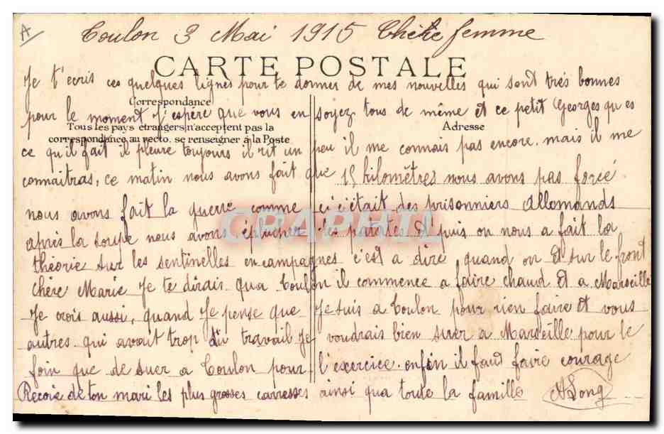 Cuirassé Carnot — Marine Nationale à Quatre Tourelles (12.146 tonnes) — Éditeur E.P.D. n°401 — Achterkant