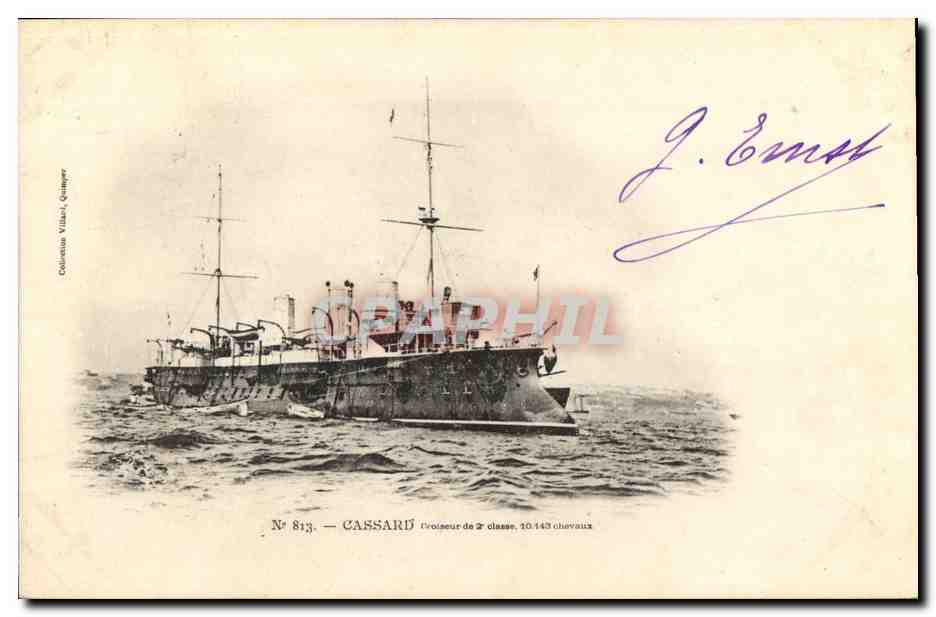 CPA Bateau de GuerreCassard Croisseur de 2 classe 10143 chevaux 
