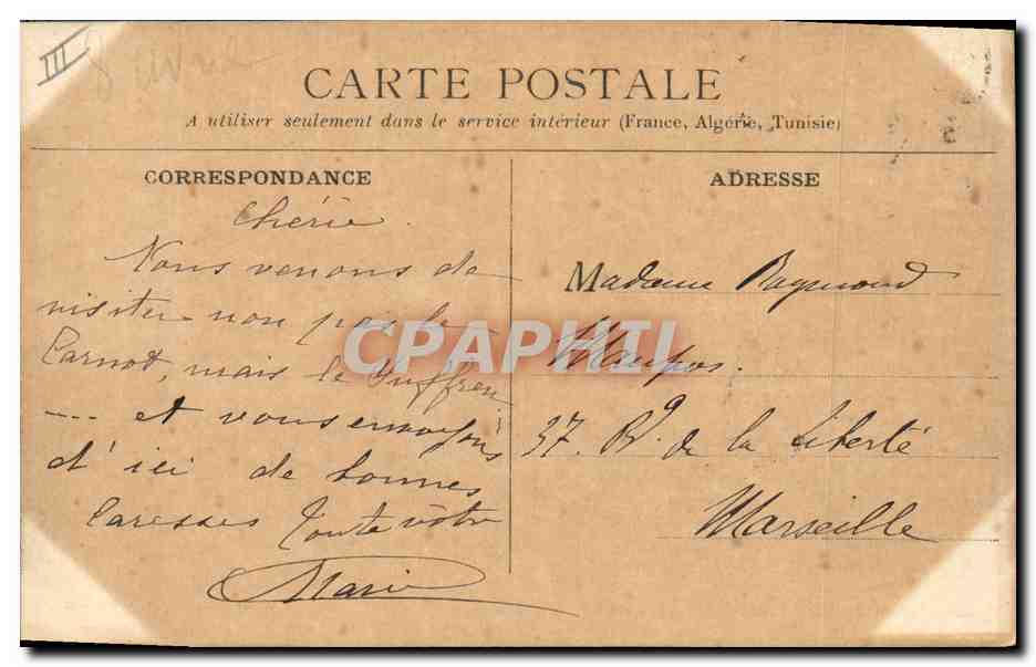 Le Carnot — cuirassé français — A. Couturier, phot. éd. Toulon — Reverso