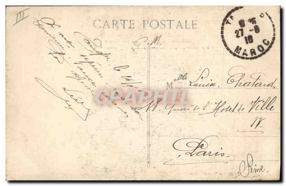 CROISEUR CASSARD — Manœuvres de combat en mer — H. Grimaud et Cie, Marseille — Verso