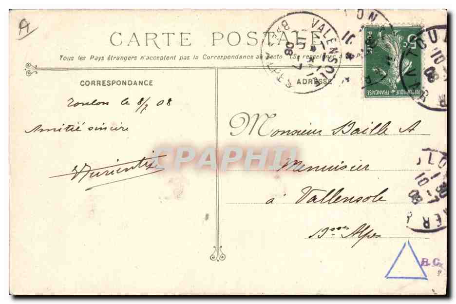CPA Bateau de GuerreMarine Militaire Francaise Chevalier Torpilleur de haute mer  — Verso
