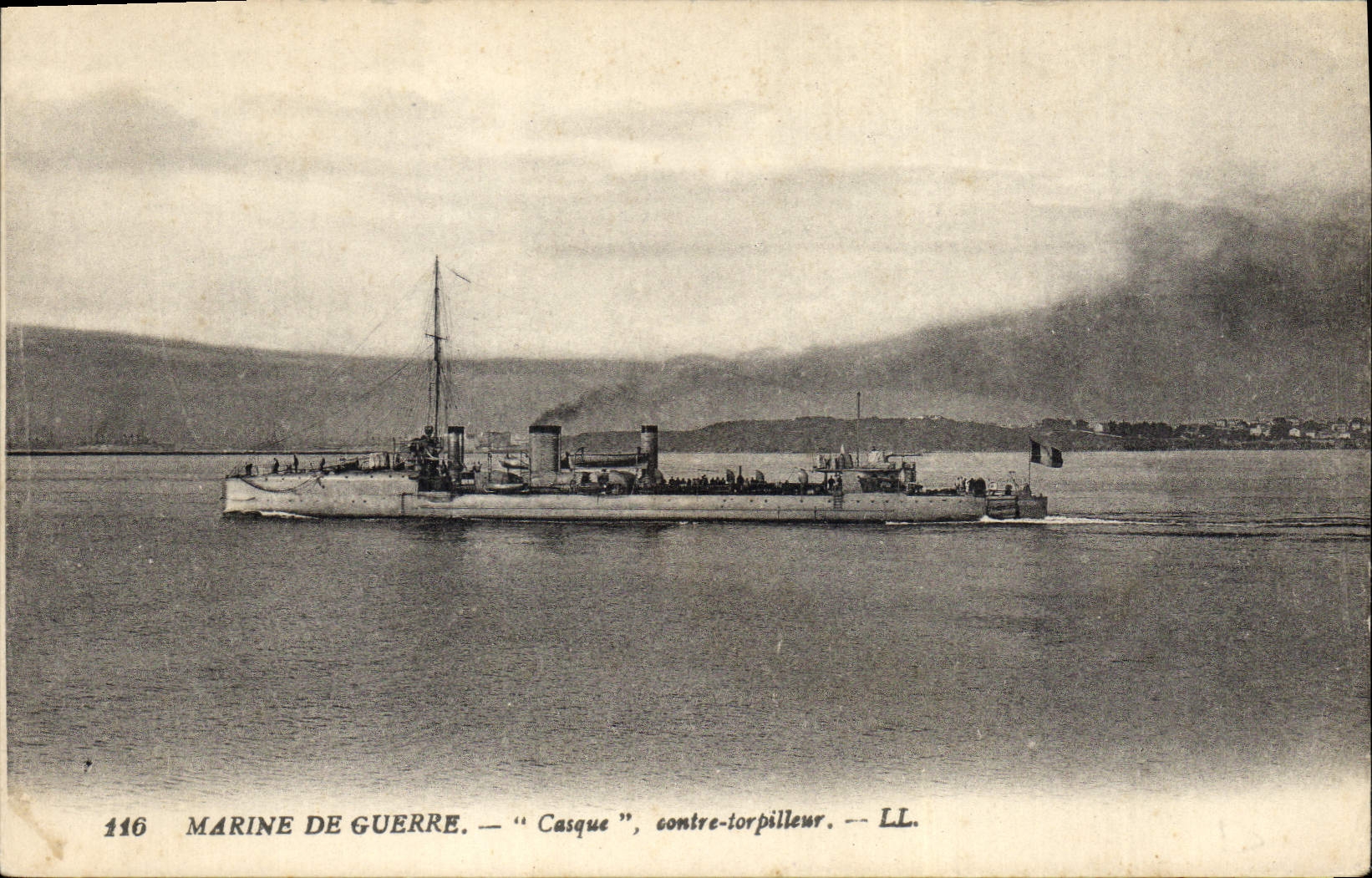 Marine de Guerre — "Casque", contre-torpilleur — LL. n°116