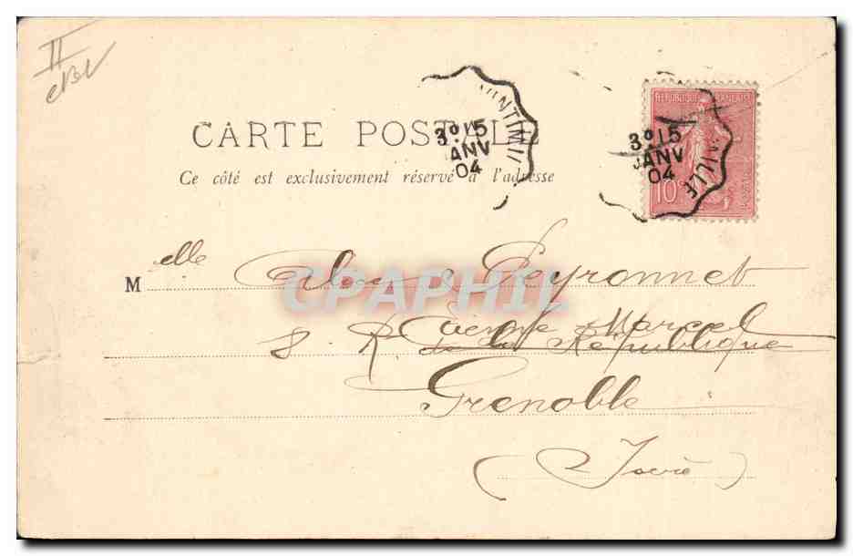 Le "Chanzy". Croiseur cuirassé. — A. Bougault, n° 516 — Verso