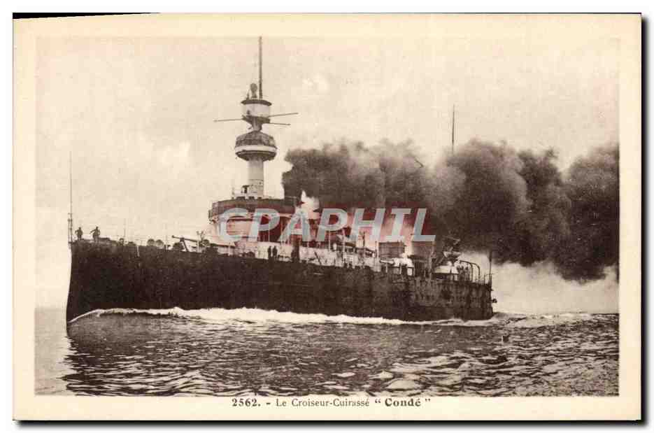 CPA Bateau de GuerreLe Croiseur Cuirasse Conde 