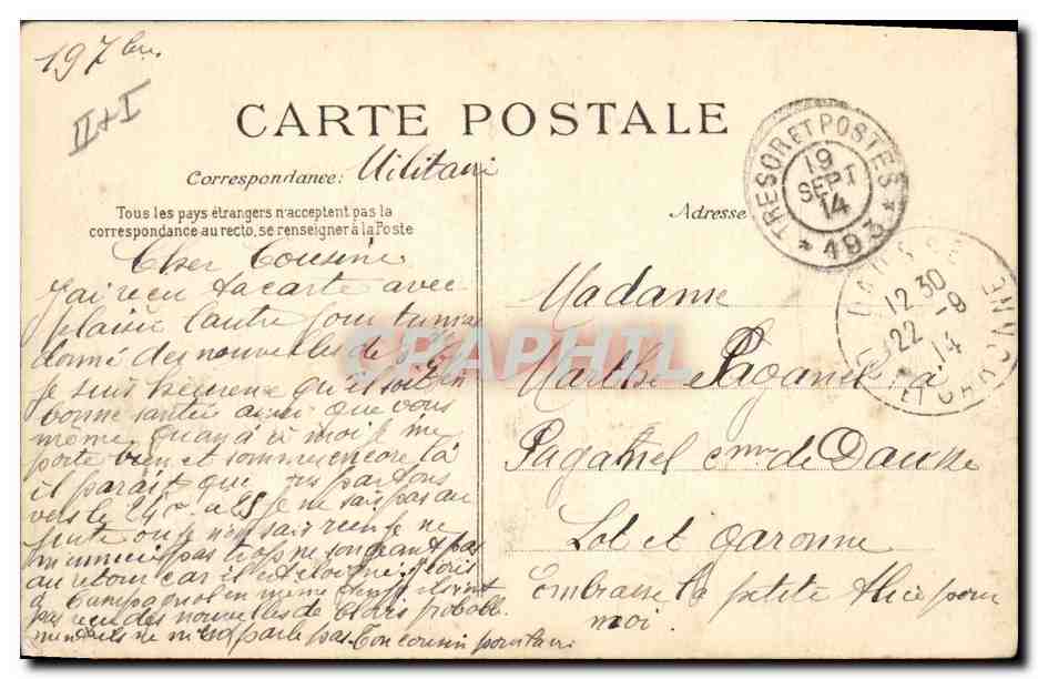 CPA Bateau de GuerreMarine Nationale Conde Croiseur cuirasse 10014 tonnes  — Verso