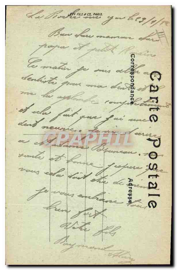 CPA Bateau de GuerreMarine de Guerre Le Cassard  — Verso