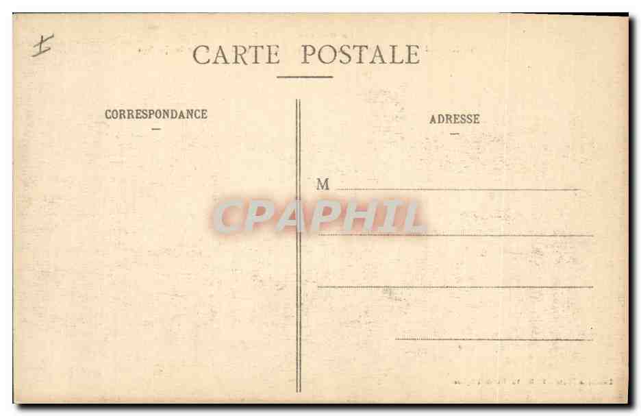 CPA La Guerre de 1914 Luneville La Sous Prefecture apres l'incendie Facade sur les jardins Militaria — Verso
