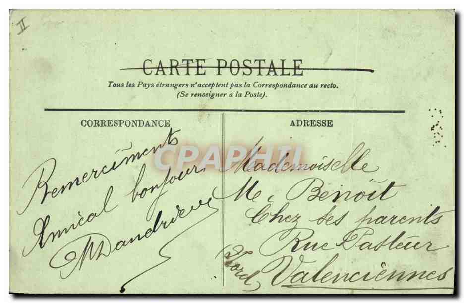 CPA Lille La Prefecture  — Verso