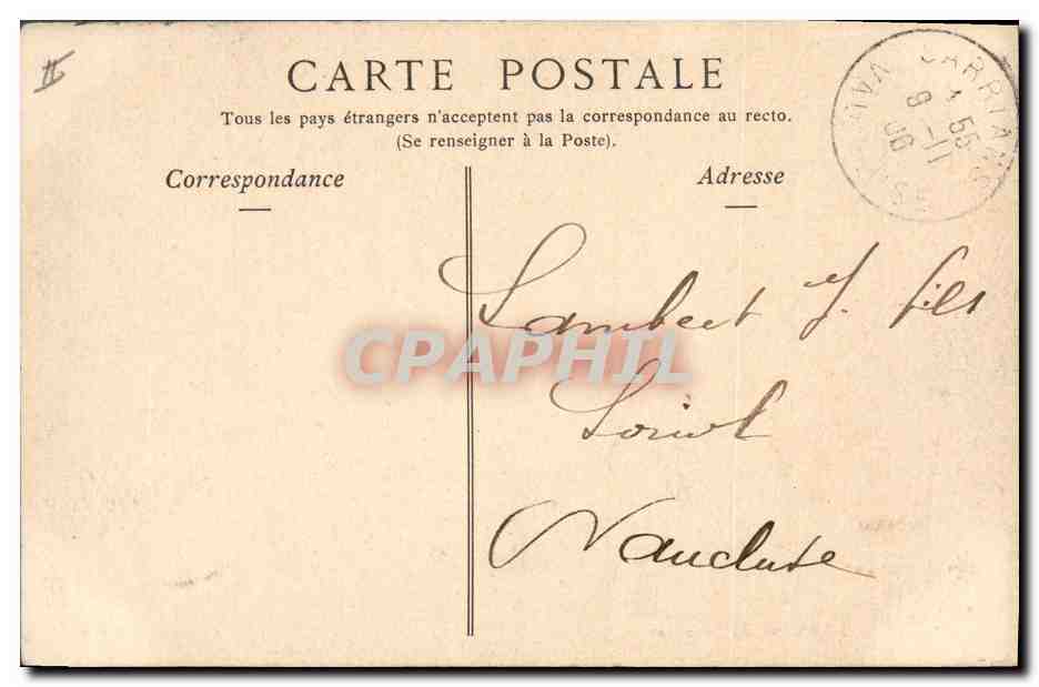 CPA Lyon La Prefecture  — Verso