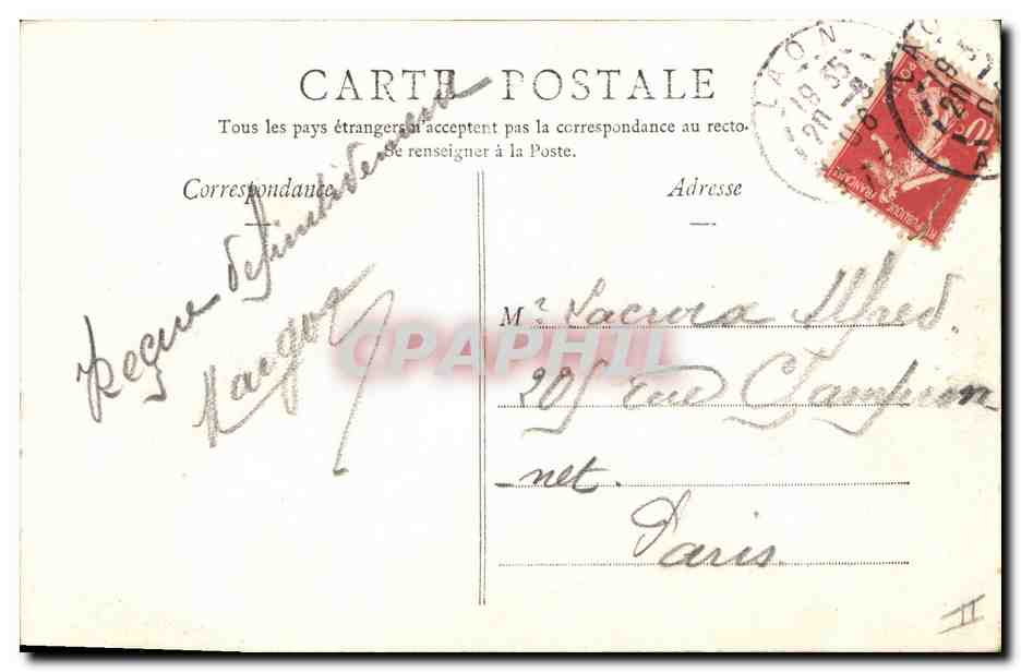 CPA Laon La Prefecture  — Verso