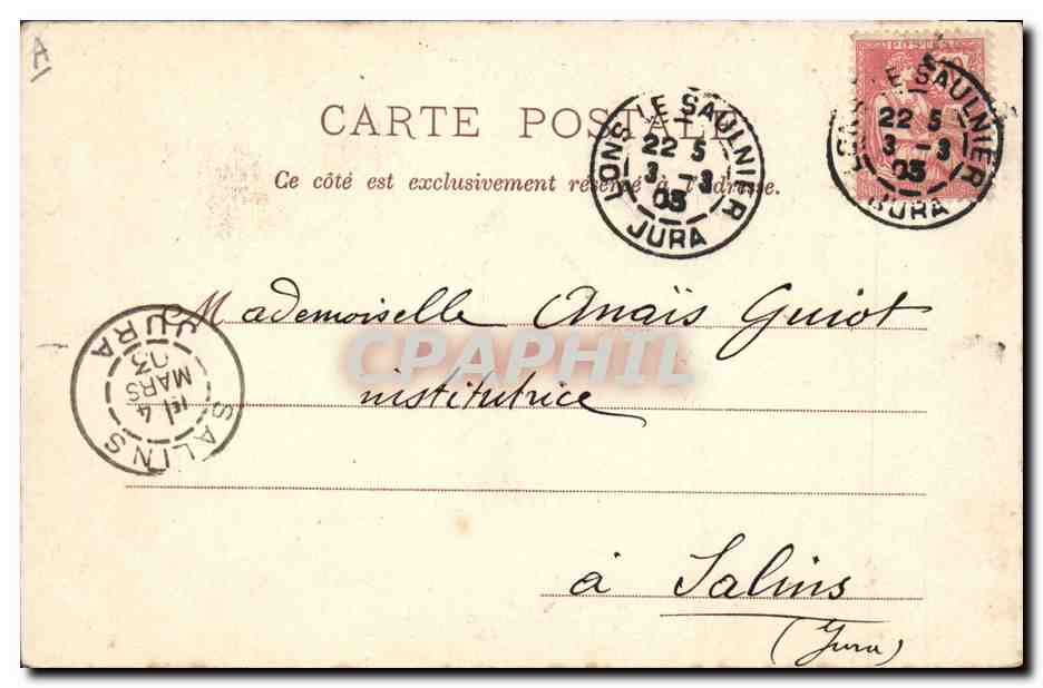Lons-le-Saunier — La Préfecture — Guichard, photo-éditeur, Lons-le-Saunier — Verso