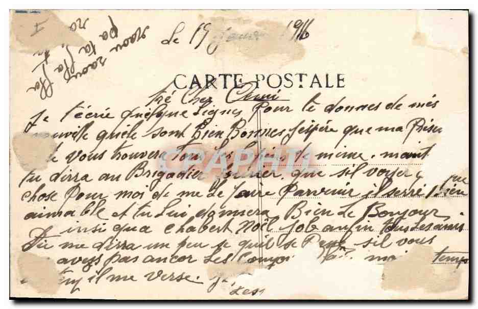 CPA Lyon La Prefecture  — Verso