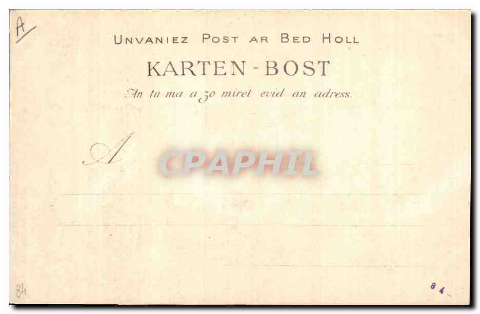 CPA Folklore Un petit bigouden Pont Aven  — Verso