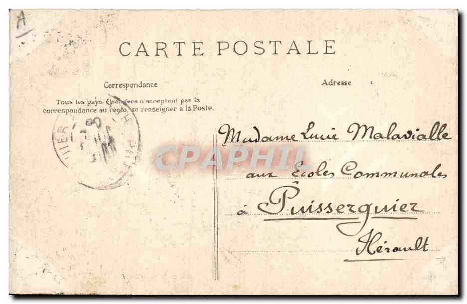 CPA Folklore Maries du bourg de Batz Costume des Paludiers  — Verso