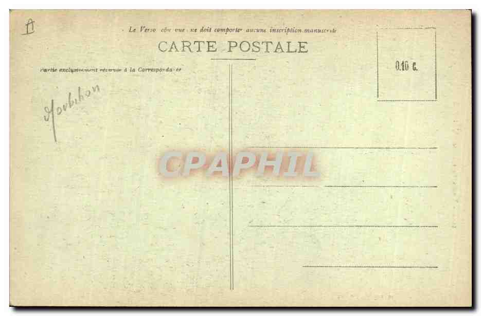 CPA Folklore Vieille femme de Guemene  — Verso