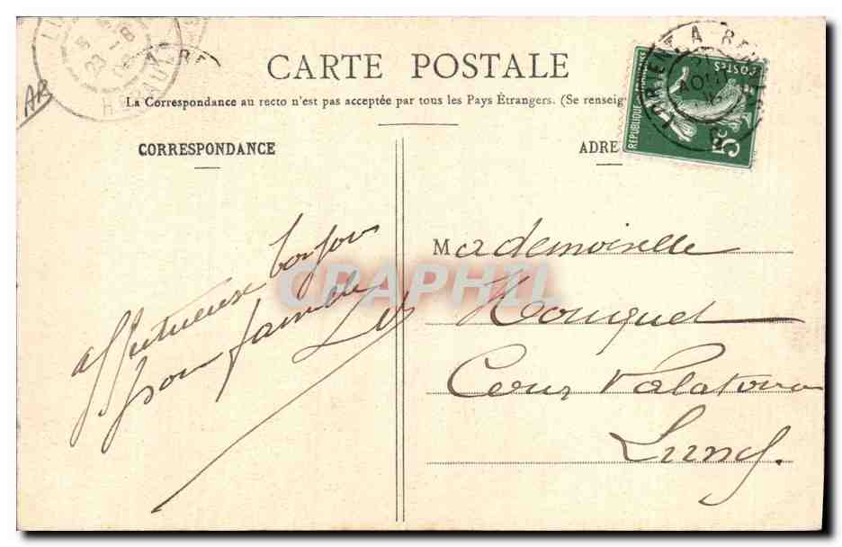 CPA Folklore Artisane de Vannes  — Verso