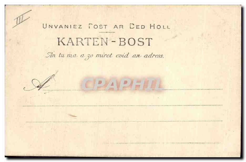 Jeune Breton — Collection Vellard, Quimper — n° 1208 — Rückseite