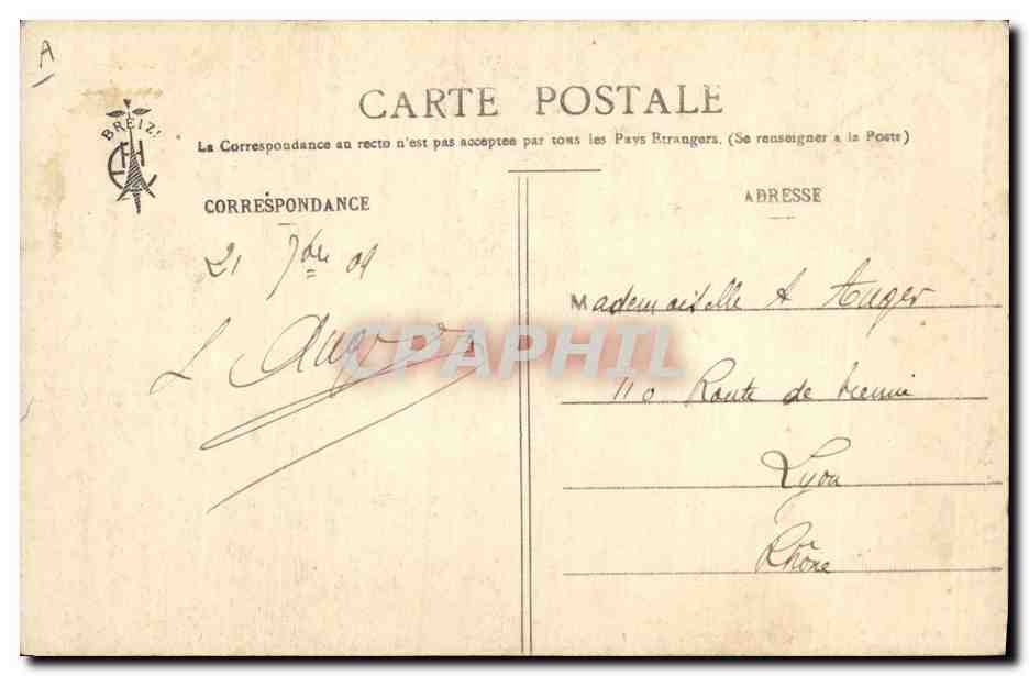 CPA Folklore Mariee de Chateauneuf  — Verso