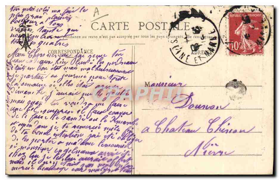 CPA Folklore Famille de paysans des environs de Moncontour  — Verso