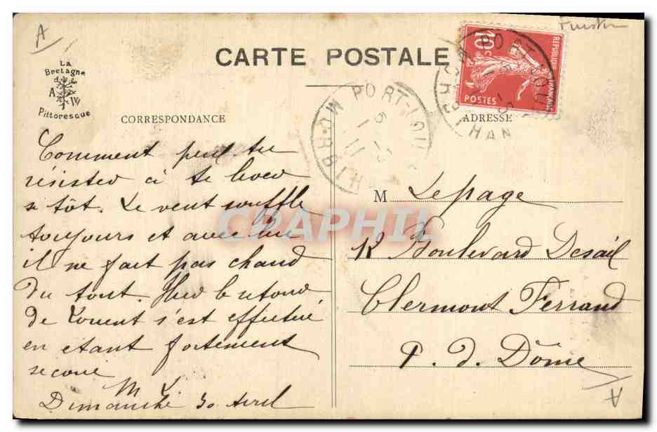 CPA Folklore La Bretagne pittoresque La reine des fleurs d'Ajoncs de Pont Aven  — Verso