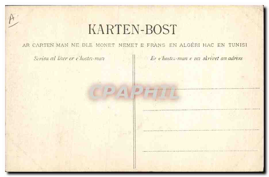 CPA Folklore Marie de Quimper (Etude de Costume)   — Verso