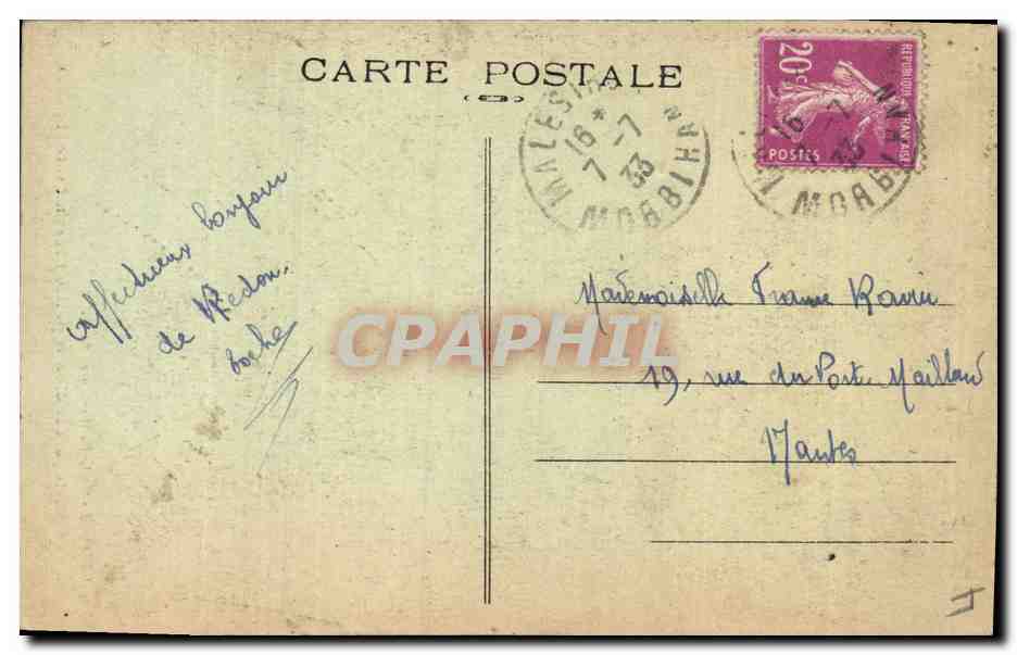 CPA Folklore Bretagne Riche lit clos a petits fuseaux (Morbihan)  — Verso