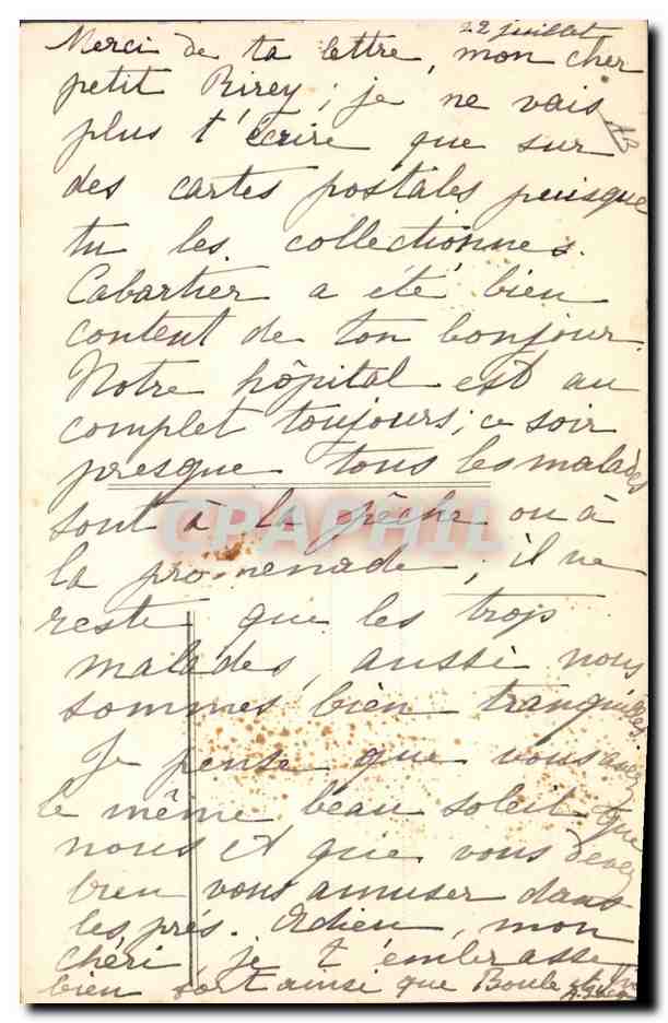 CPA Militaria Nos troupes en campagne Chasseurs a pied Sac au dos  — Rückseite