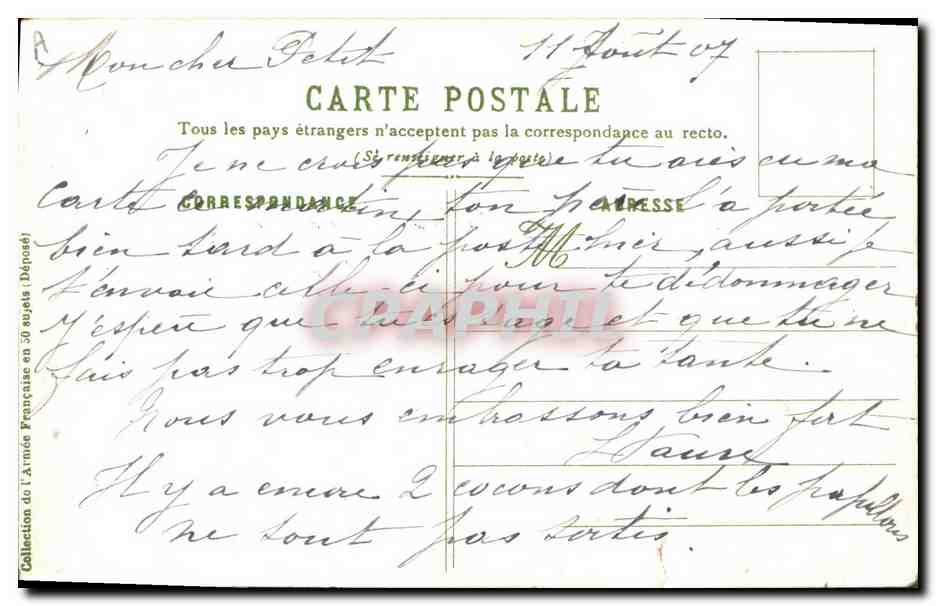 Soldat in Ausweichuniform, Linieninfanterie — A. Palm de Rosa, Nr. 2 — Rückseite